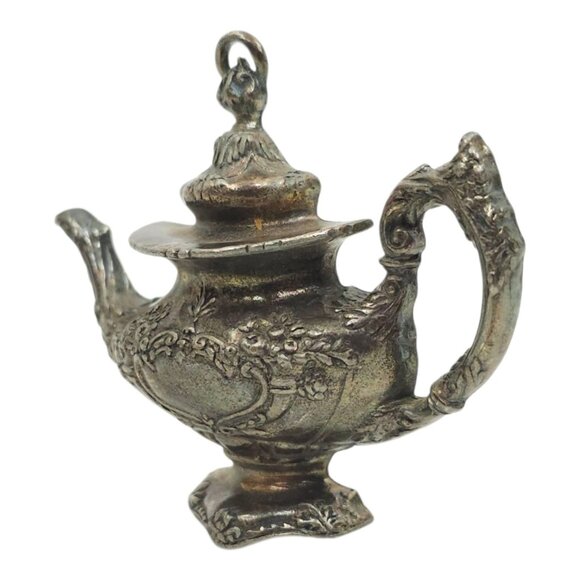 Reed & Barton Christmas Francis Teapot Ornament 1020 Cast Metal Pewter - Picture 6 of 12